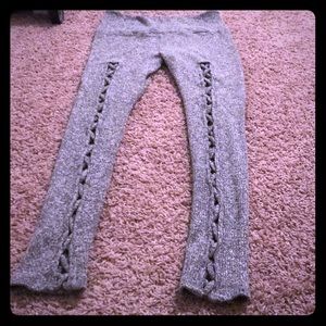 Gray sweater leggings